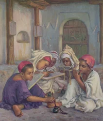 Writing Lesson in a Koranic School in an Algerian Village, 1918